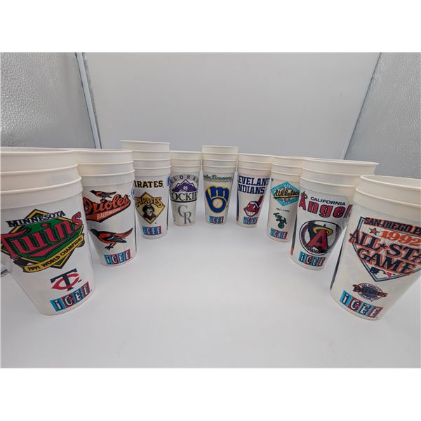 Baseball Themed Cups, and mini bat