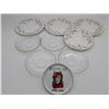 Image 1 : Assortment of flatware and colored glass dishes