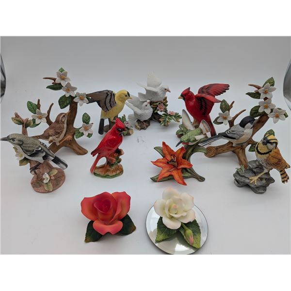 Ceramic Collection of Birds and Flowers