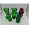 Image 1 : Vintage Green Glass Vases