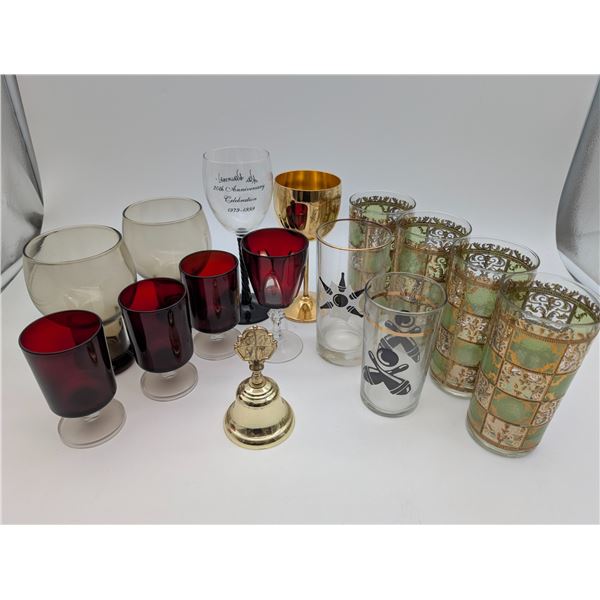Vintage Collectable Colored Glass drinkware