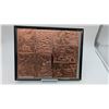 Image 1 : Framed picture of embossed copper postcards