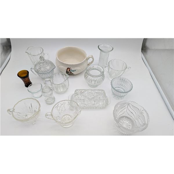 Assortment of glass dishes