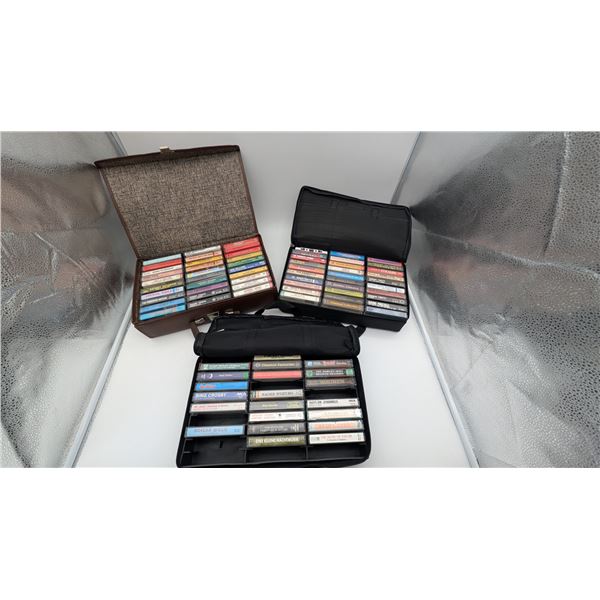 Three travel Cassette Cases
