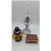 Image 1 : Antique Oil lamps and tin coin bank