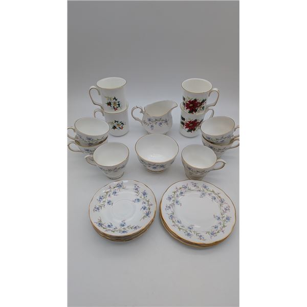 Collection of dishes and tea cups