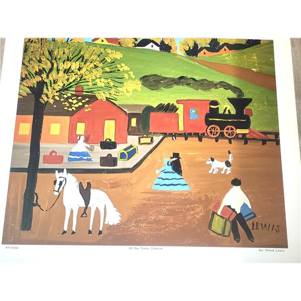 Maud Lewis "At the Train Station" A