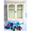 Image 1 : Miniature Curio Cabinet & Glass Ornaments A