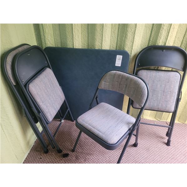 Card Table & Folding Chairs C