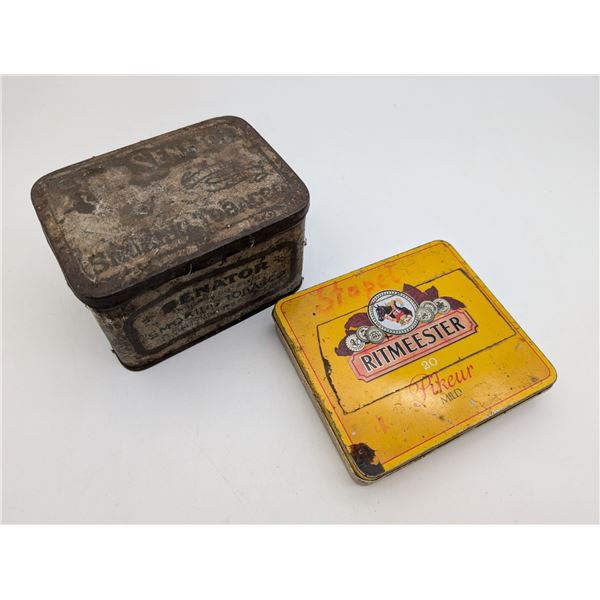 2 old tobaco tins (ct31)