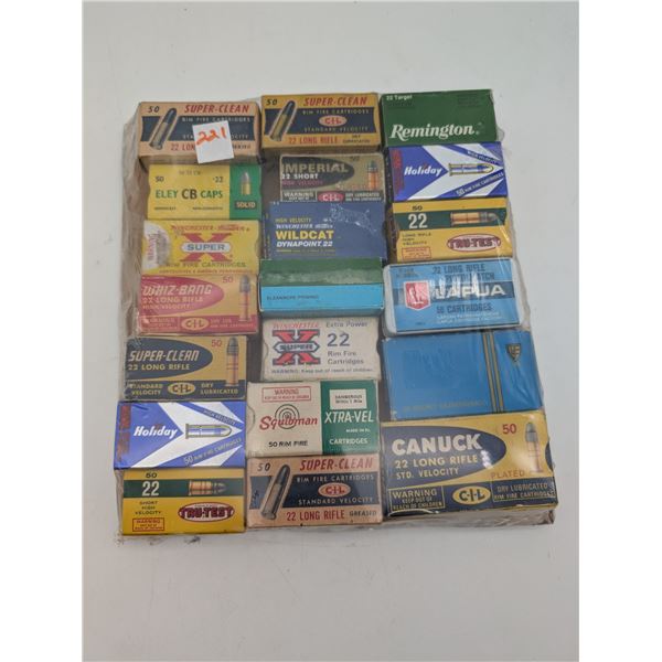 20 collectible .22 boxes (ct31)