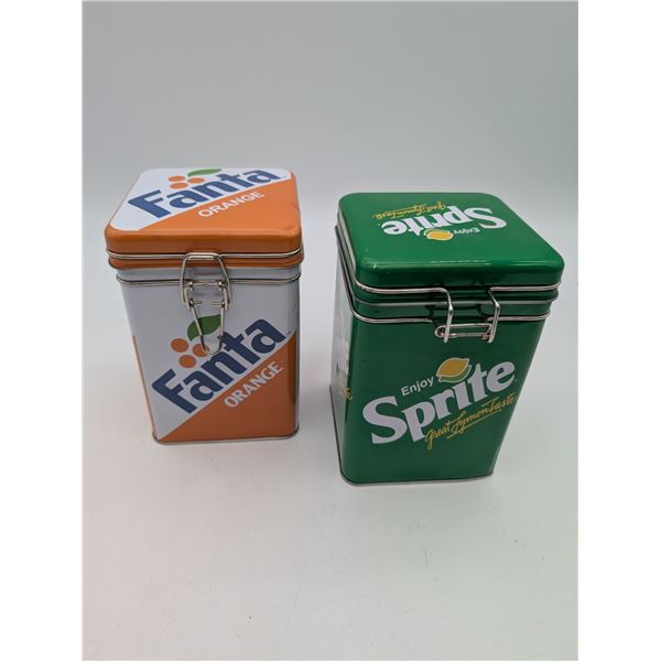 two pop branded metal dry storage containers