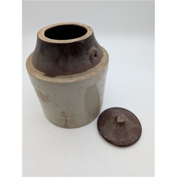 crock jug with lid (ct31 )