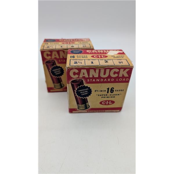 Canuck 16ga two partial boxes ammo (ca33)