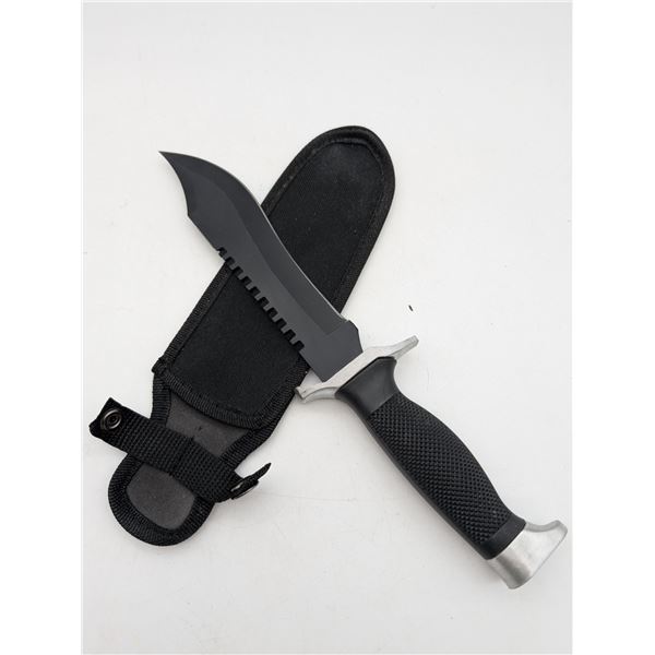 Tactical black Bowie knife (ca33)