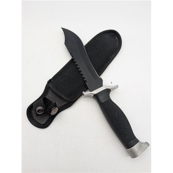Tactical black Bowie knife (ca33)