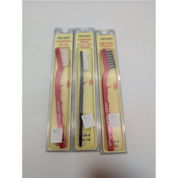3 Proshot gun cleaning  brushs (ca33)