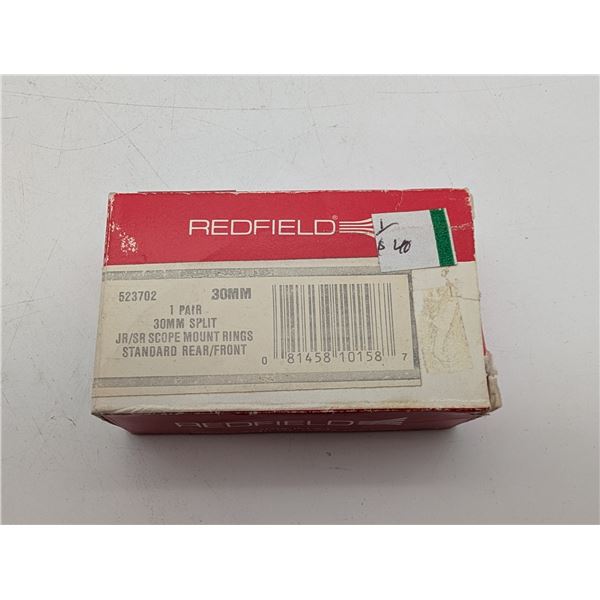 Redfield 1 pair 30mm split scope mount rings (ca33)