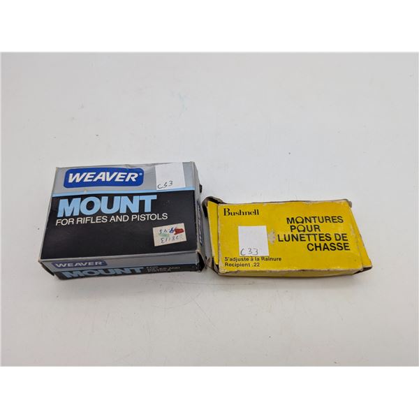 Bushnell and Weaver rifle top scope mount rings (ca33)