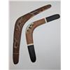 Image 1 : two wooden hand painted Australian boomarangs (ct31)