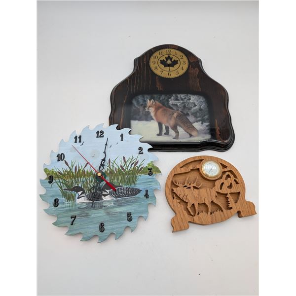 3 outdoor themed clocks (ct31)