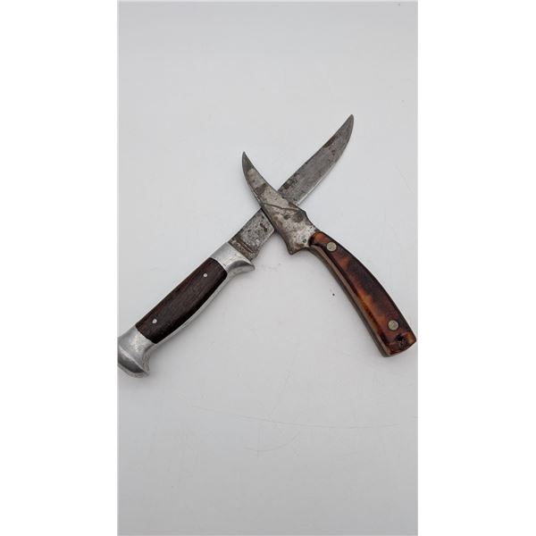 Two fixed-blade hunting knives