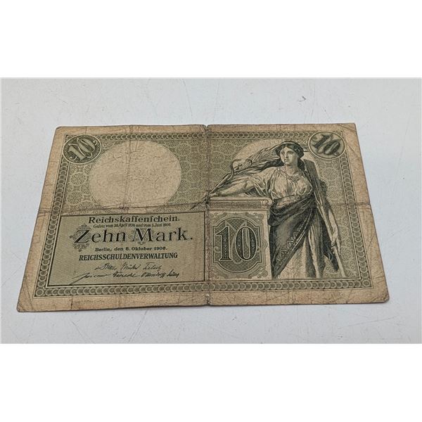 1906 10 Mark banknote from the German Empire (ct31)