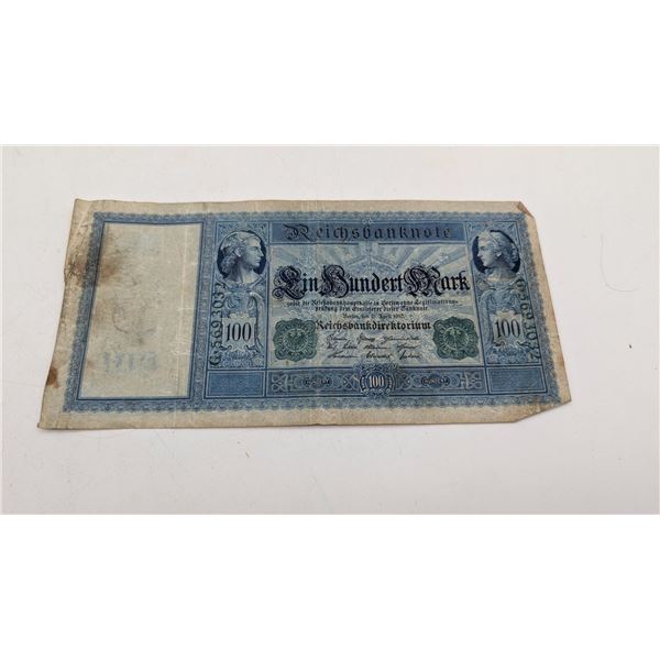 1910 100 Mark banknote from the German Empire (ct31)