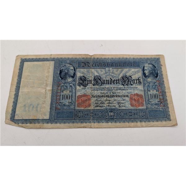 1910 100 Mark Reichsbanknote (ct31)