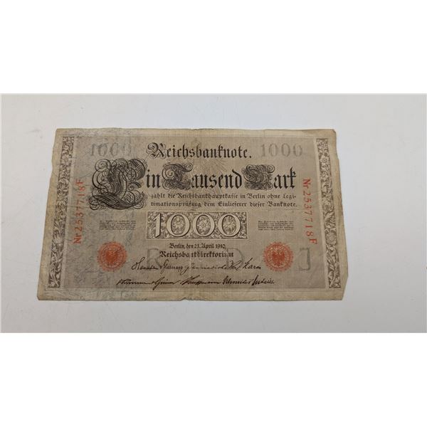1909 1000 mark German note (ct31)