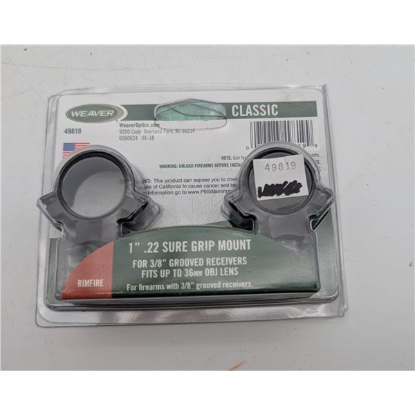 Weaver 1'' .22 sure grip mount (ck17)