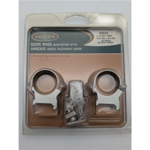 Weaver Scope rings quik-detach style model 49033 (ck17)