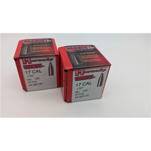 Hornady varmint .17CAL bullets (ck17)