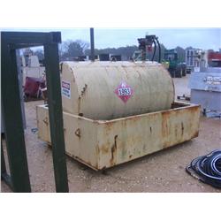 SADDLE 550 GALLON FUEL TANK ON SKIDS WITH PUMP
