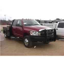 2007 DODGE RAM 3500 FLATBED,
