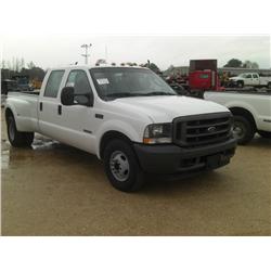 2004 FORD F350 SINGLE AXLE  CREW CAB DUALLY PICKUP,