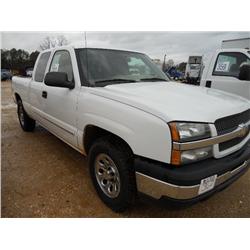 2005 CHEVROLET SILVERADO 4X4 EXTENDED CAB PICKUP,