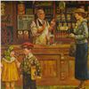 Image 2 : Lee Dubin, Framed Color Lithograph on Paper, 1932 General Store, Signed