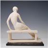 Image 2 : A. Santini Sculpture, Young Woman on a Bench