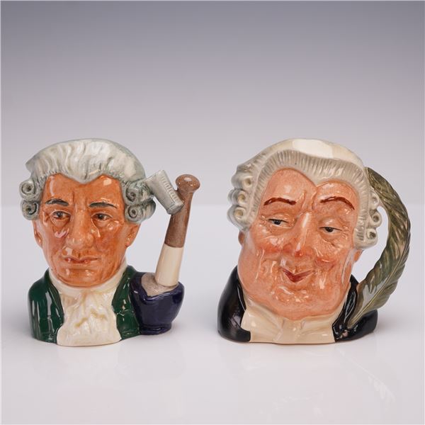 2pc Royal Doulton Small Character Jugs, The Lawyer and Apothecary