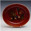 Image 3 : Set of 4 Mexican Redware Pottery Hand Painted Dishes