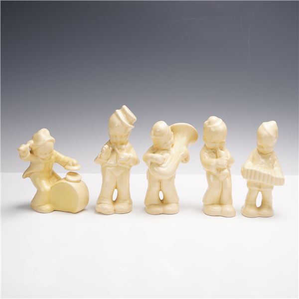 5pc Hull Pottery Chalkware Figurines, Swing Bang