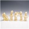 Image 1 : 5pc Hull Pottery Chalkware Figurines, Swing Bang