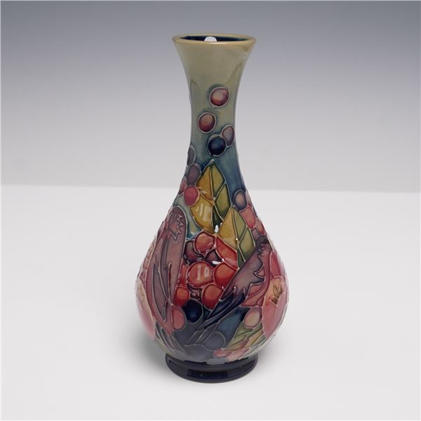 Moorcroft Pottery Bud Vase by Sally Tuffin, Finches