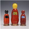 Image 2 : 3pc Porcelain Folk Costume Figural Condiment Shaker Set