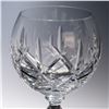 Image 3 : 4pc Crosshatched Cut Crystal Balloon Wine Glasses
