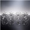 Image 4 : 4pc Crosshatched Cut Crystal Balloon Wine Glasses