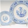 Image 2 : Blue and White English Teapot and Plates