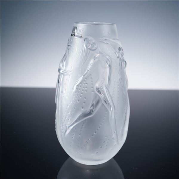 Lalique Crystal Vase, Nymphes