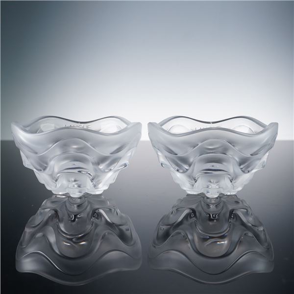 Lalique Crystal Vibrations Bowl, Set of 2